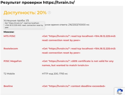 После масштабного сбоя сети в России у некоторых пользователей начали открываться заблокированные сайты